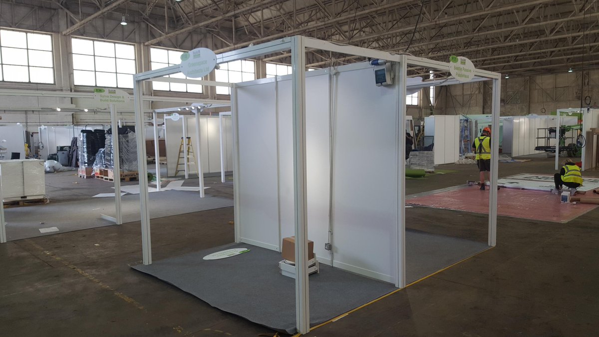 We're just starting to set up at Build It Live in Bicester <a href="/BuildItMagazine/">Build It Magazine</a> can't wait for the show to start now! If you are planning a #SelfBuild or #renovation project, we can definitely help! Find us at stand F18 (we also have a few pairs of free tickets available!)