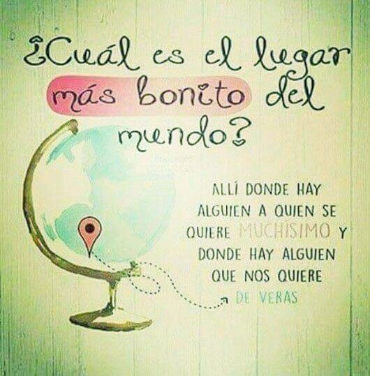 elixiresparaelalma en Twitter: "¿Cuál es el lugar más bonito del mundo?  Allí donde hay alguien a quien se quiere muchísimo y donde hay alguien que  nos quiere de veras. ????¨ ☆ https://t.co/ndydnPfzTA…
