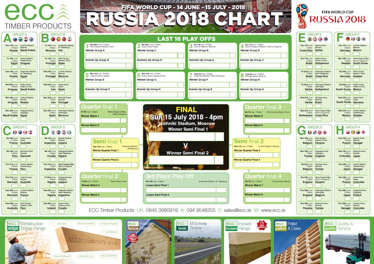 ECCTeo's tweet photo. With the 2018 Fifa World Cup just around the "Corner" - why don't you make use of our handy game planner so you can follow and track your teams progress. Contact our sales team at sales@ecc.ie and we will post them to you! #worldcup #planner #timber https://t.co/FWGps9xIab
