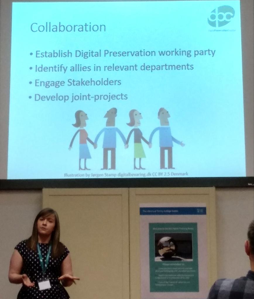 KillDowning's tweet photo. Thanks @sdaythomson and @SharonMcMeekin for your helpful and stimulating digital preservation training @tcdlibrary #digipres #dpc_chat #digitalpreservationhandbook https://t.co/J3LyhztYUb