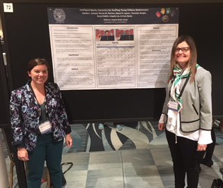CDMCGeorgetown's tweet image. IA in Action!  This May, Dr. Calvert and grad student Marisa presented an Intelligent Agent (IA) study at the Association for Psychological Science annual meeting in San Francisco, CA!