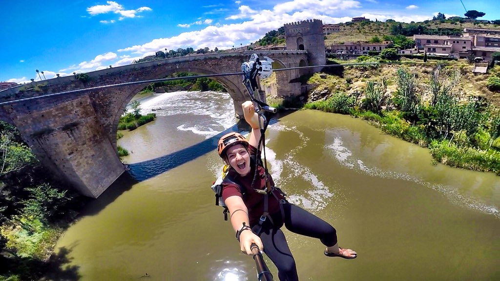 leesilk527's tweet photo. Don’t look down! #whereintheworldismssilk #summerbreak #teacherbreak #toledospain #zipline #oldcity #epmsteacher #bcsteacher https://t.co/PVUneImsuo