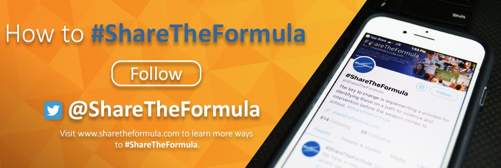 FirestormSol's tweet image. Summer is a great time to #ShareTheFormula - Help us Prevent #SchoolViolence and visit @ShareTheFormula or sharetheformula.com to learn more