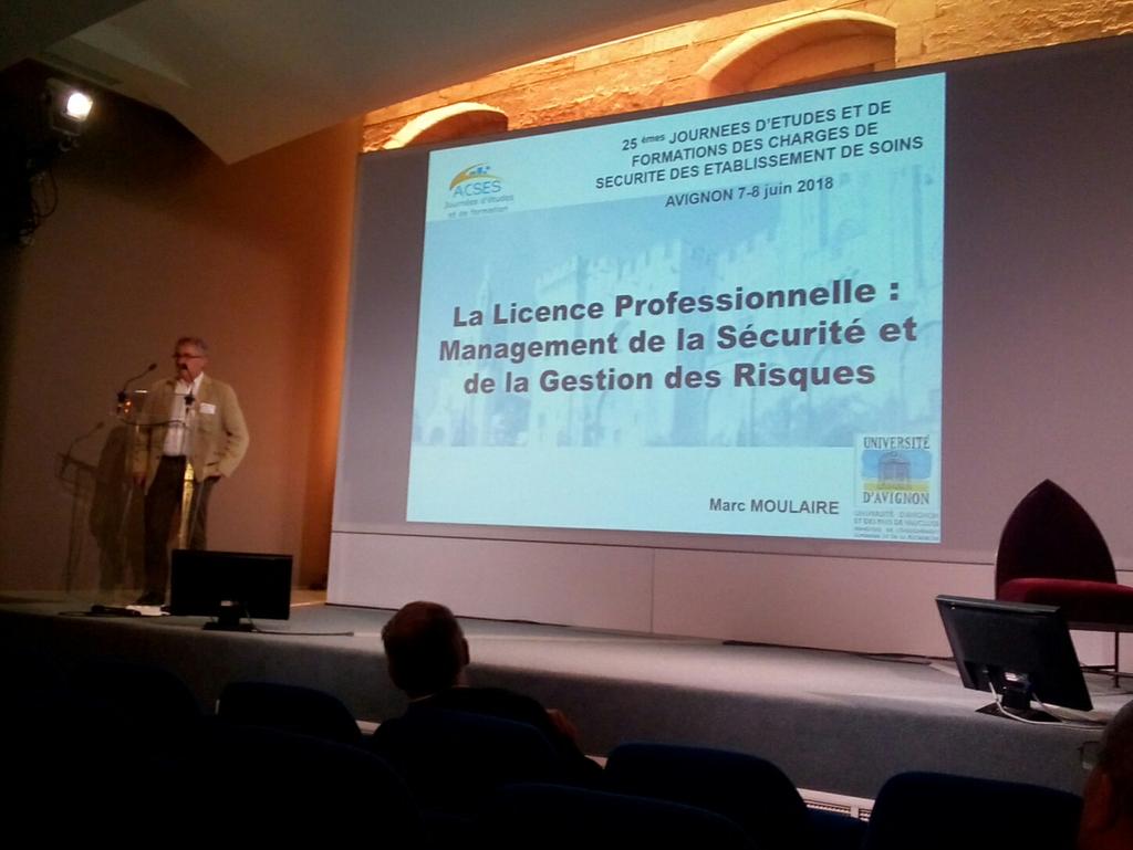 Marc Moulaire nous présente la licence pro management de la Sécurité et de la gestion des risques #acses #univavignon