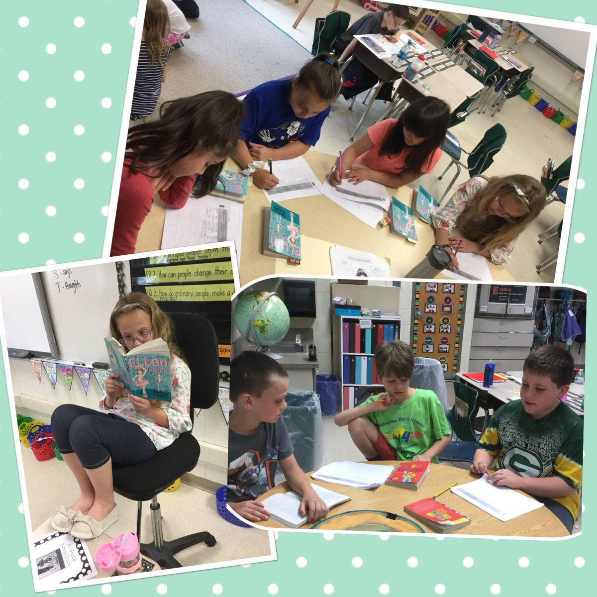 We are wrapping up our novel study this week. We focused on character development and traits. The books were very engaging and ss loved that they were able to choose which book they read! #cantputmybookdown #Grade3Kauffman ⁦<a href="/CBButlerElem/">Butler Elementary</a>⁩