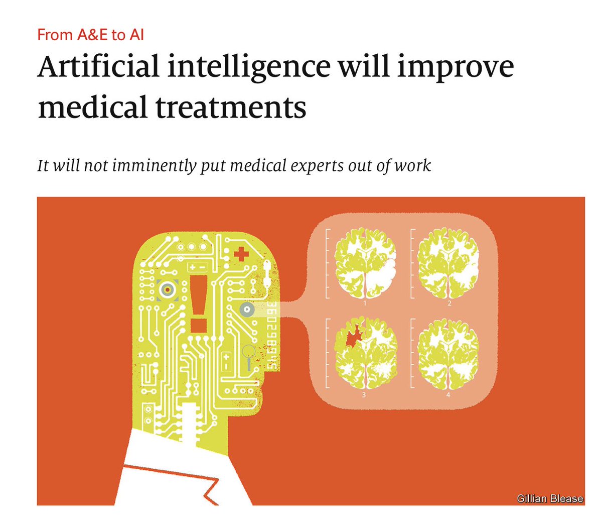 EricTopol's tweet image. Role of #AI in medicine? @TheEconomist provides a useful status check
economist.com/science-and-te… by @natashaloder and the @EconSciTech team