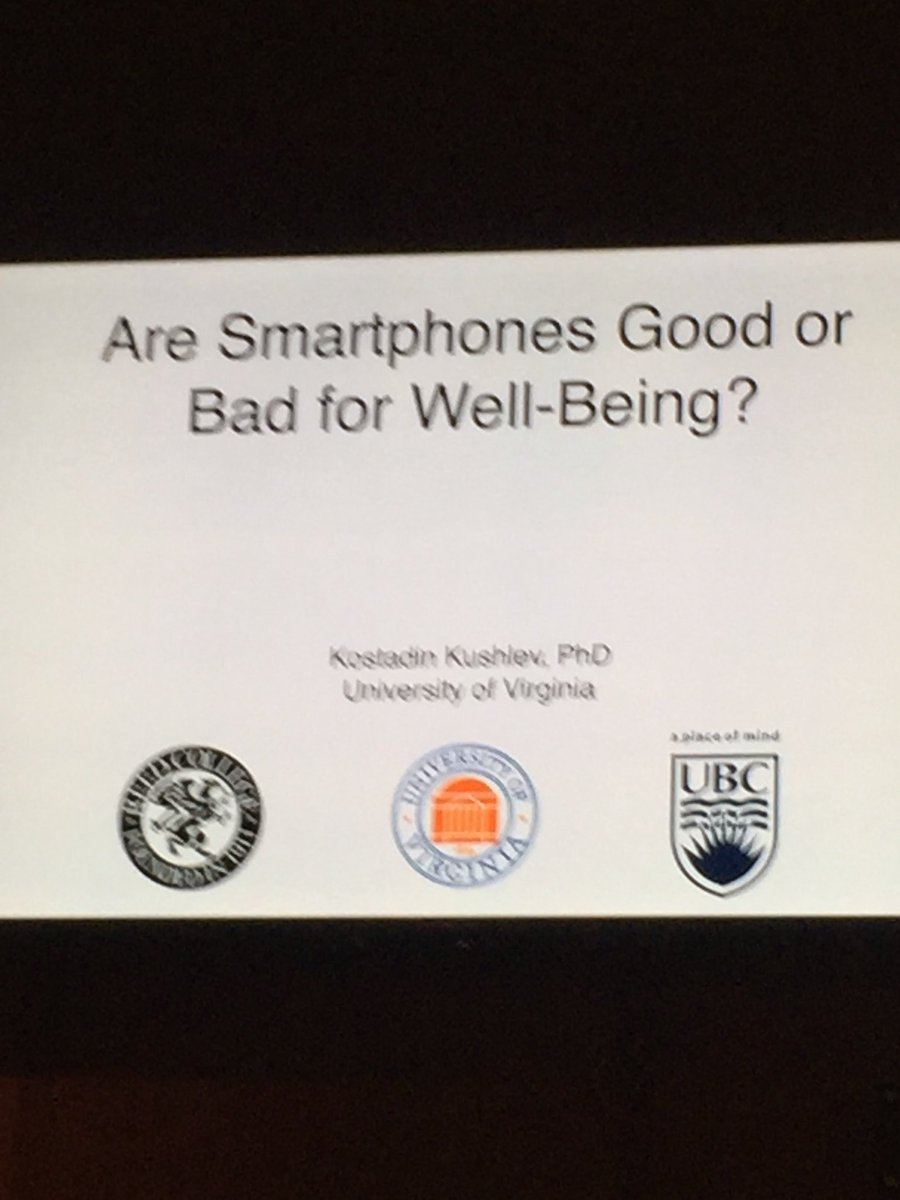 babickart's tweet photo. Wow, big question! Research by @KushlevPhD presented at @BUQuestrom #digitizedbehavior https://t.co/eKKzVj82pW