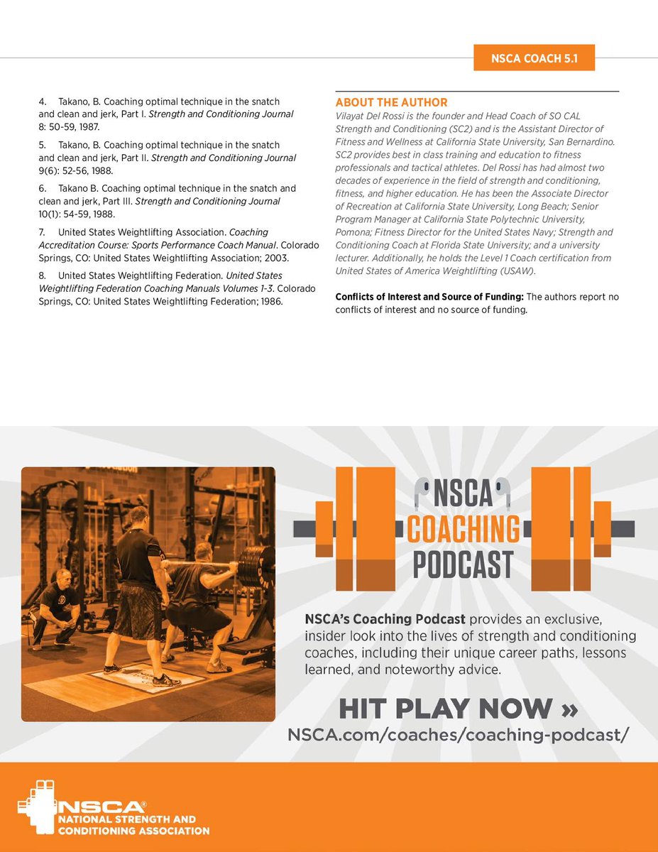SOCALSandC's tweet image. Check out the article that our head coach had published in the February issue of NSCA Coach. #socalsandc #nsca #cscs #nsca-cpt