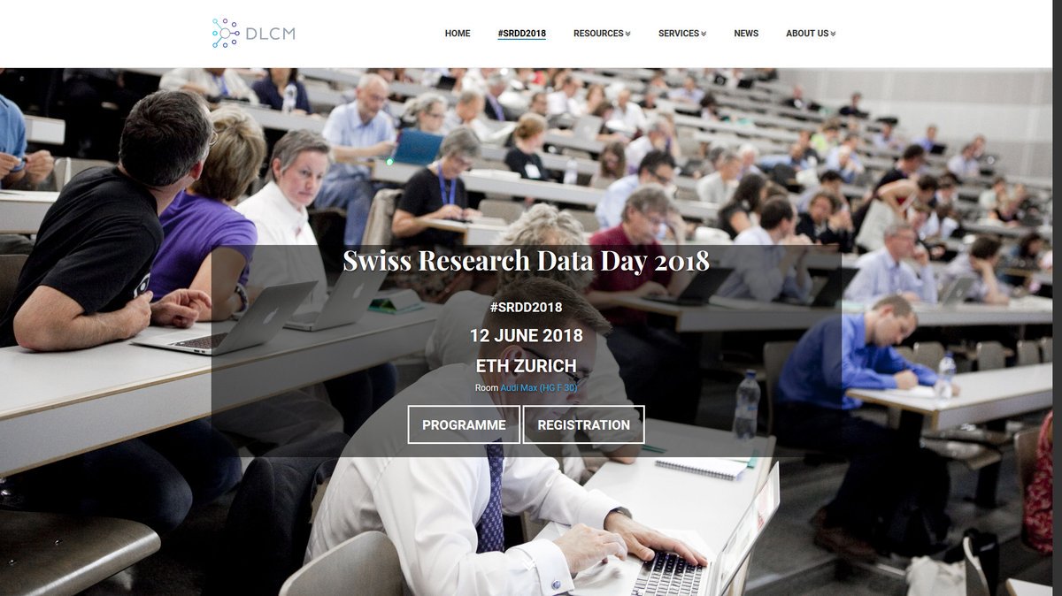 dlcm_ch's tweet photo. Last-minute registration for #SRDD2018 @ETH_en on 12/06 still open – speakers from @eScienceCH @SDSCdatascience @plazi_ch @midata_coop 
@DANSKNAW @SPHN_ch @HumanBrainProj &amp; more will share best practices around handling, managing &amp; sharing research data: https://t.co/aGYssQw6kw https://t.co/syAHhRKkAw