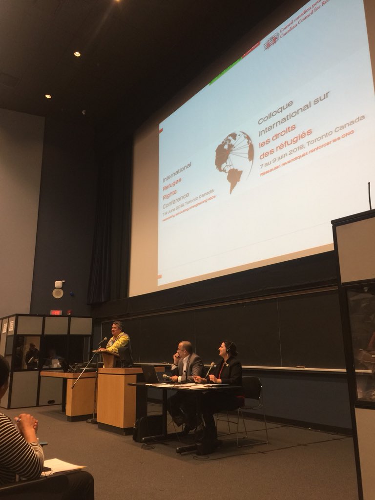 BCRefugeeHub's tweet photo. Chief Stacey LaForme welcoming us to the CCR International Refugee Rights Conference #CCR #RefugeeRights #ccrconference #BCRefugeeHub https://t.co/qs0TjGNdPZ