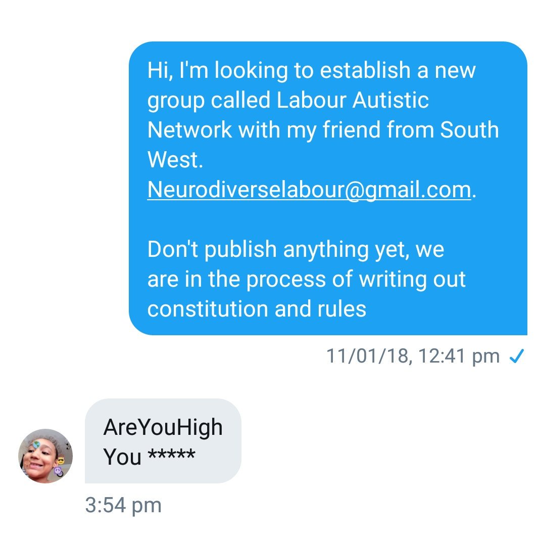AutisticLabour's tweet image. Hi @AndrewRendle, did you know this account that appears attributed to you is sending abusive messages to other autistic people?