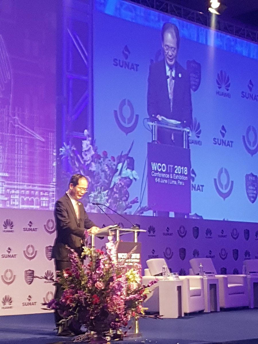 2018WCOitc's tweet photo. Mr. Hiroshi Kishimoto, Deputy DG of Japan Customs talks about their key priorities #passengercontrol and #ecommerce and the important role technologies play in these areas https://t.co/eiixbpGSrR