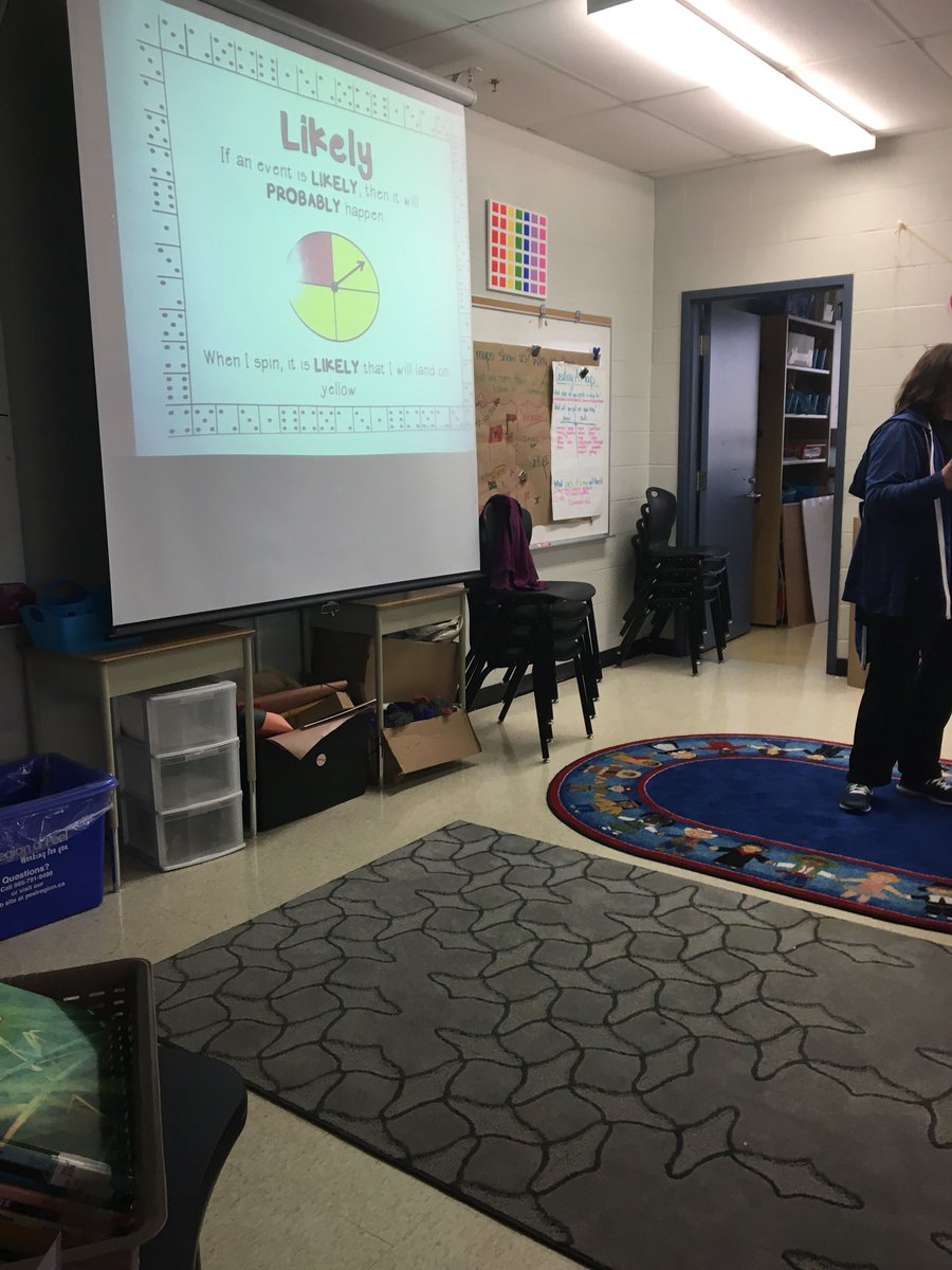 LarkspurLibLC's tweet photo. We are exploring probability vocabulary with @BlakePlugItIn Gr. 2s . Excited to play so@e games as well. @LarkspurPS #engagemath https://t.co/cygkC9nKVB