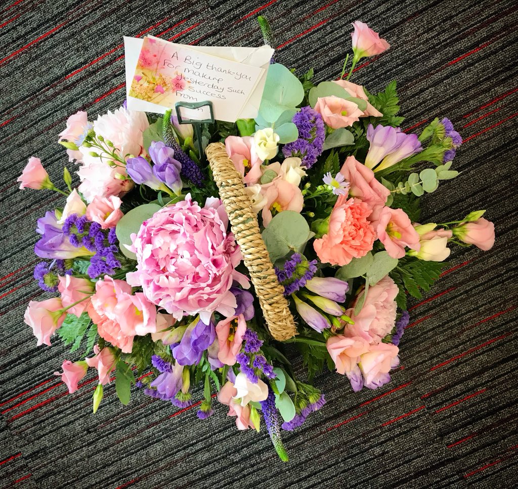 chloe_dudding's tweet photo. Lovely flowers from a lovely boss 😉 #PwCworldclass #ThursdayThoughts @PwC_SouthEast https://t.co/wG9ZaV0MiK