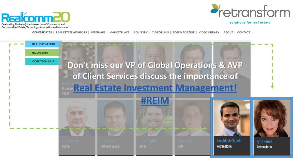 retransform's tweet photo. Day 2 &amp; Last Day @REALCOMMtweet Conference 2018! Come see @retransform this morning! If you can't, no worries, message us at sales@retransform.com #BPMServices #TechnologySolutions #REIM https://t.co/TJlUuqg6UW