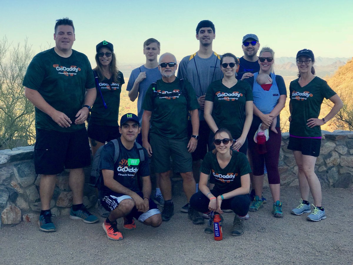 ggiacobbe's tweet photo. Fantastic morning hike with the #GDFIT team in Arizona. Love that hiking together is part of our culture. #GoDaddyLife @GoDaddy https://t.co/gKPPKNUxu2