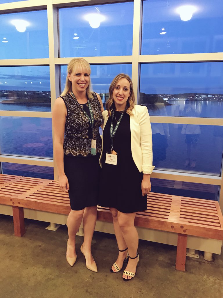 About last night, my conference buddy @CynBreen and I enjoying the beautiful landscape...from inside #itscold #nametagsdontmatchmyoutfit #CCAE2018