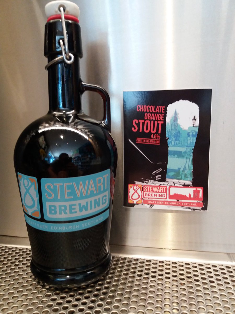 StewBrewJake's tweet photo. Filled another growler with @StewartBrewing Chocolate Orange Stout for The Haymarket tonight. Grab it while it is still here! 6-8pm @Nicholsonspubs #craftbeer #Edinburgh #free https://t.co/r81a5thlpU