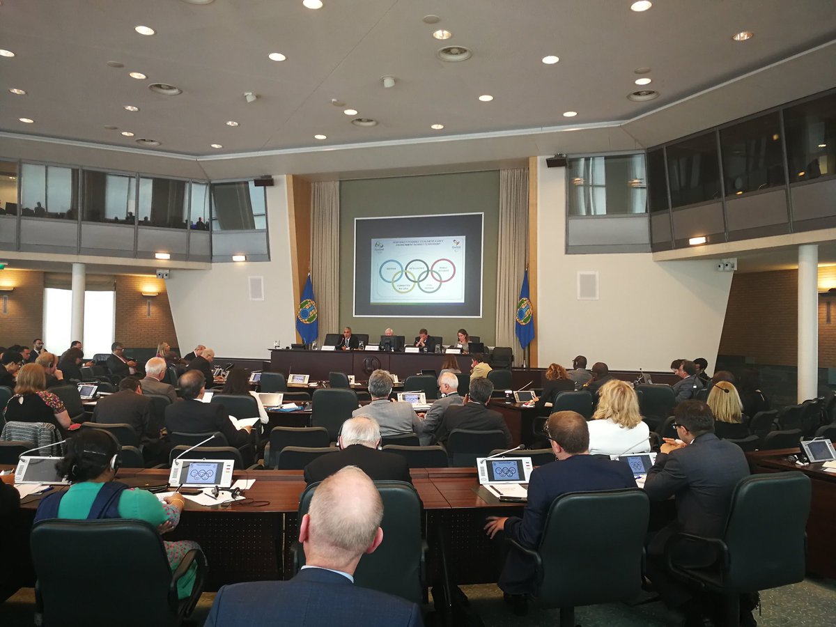 alexghionis's tweet photo. Col. Chamon de Lamare talks about the #Brazilian experience of preventing chemical terrorism during the #Olympics: coordinate national agencies, communicate, and cooperate. #OPCWCT #OPCW https://t.co/8nkkZgez4P