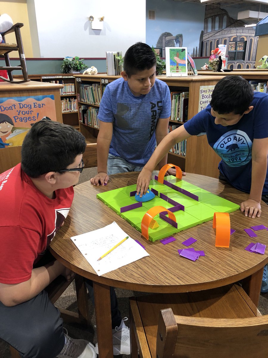 BISD_Libraries's tweet photo. Students @Neal_BISD’s summer library are having fun while improving their coding skills &amp; digital literacy skills! #LibrariesAreClassrooms #BISDLibrariansROCK @BISD_ITech @BryanISD @mdcapello100 #Osmo #CodingWithScratch #CodeAndGoRobotMouse #ExcitedToGoToTheLibrary #TellTheStory https://t.co/HhVcyJGlUC