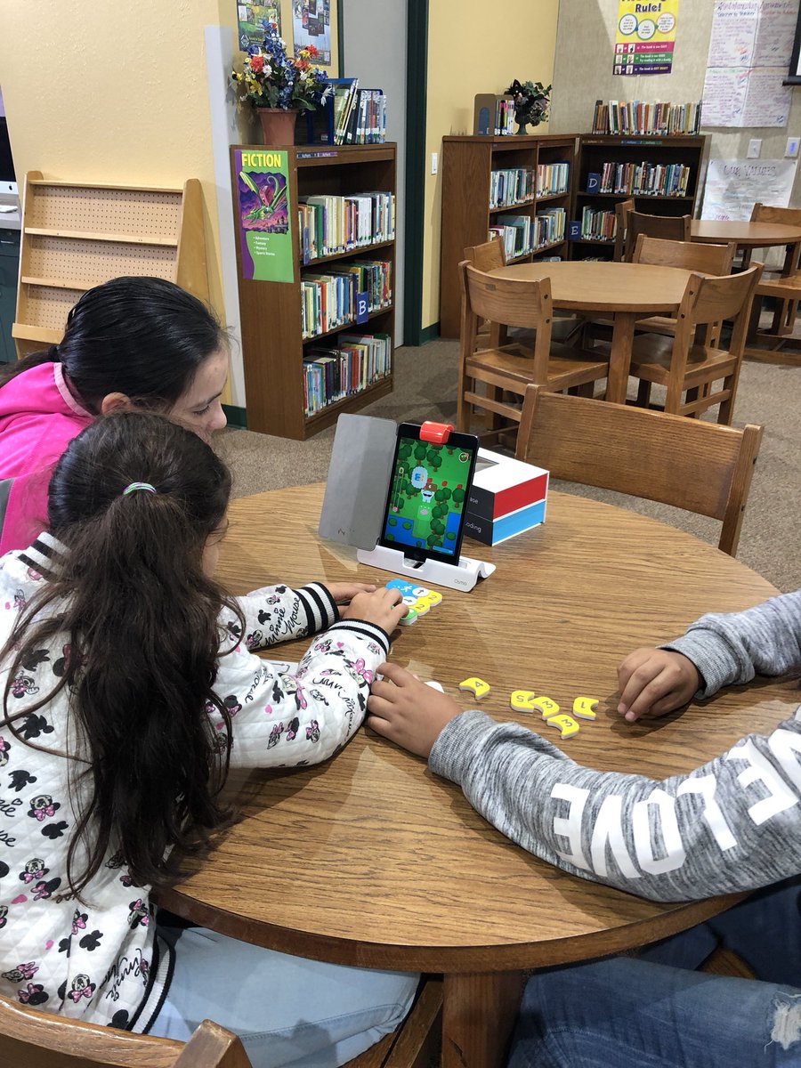 BISD_Libraries's tweet photo. Students @Neal_BISD’s summer library are having fun while improving their coding skills &amp; digital literacy skills! #LibrariesAreClassrooms #BISDLibrariansROCK @BISD_ITech @BryanISD @mdcapello100 #Osmo #CodingWithScratch #CodeAndGoRobotMouse #ExcitedToGoToTheLibrary #TellTheStory https://t.co/HhVcyJGlUC