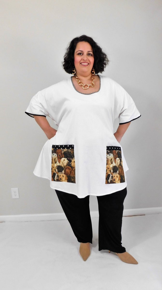 MylesAheadPlus's tweet photo. Show off your playful side. Cool dogs mingle on a white cotton swing top. #mylesahead #mylesaheadplus #bbw #plussizes #supersizes #curvy #largesizes #doglovers #dogclothes #dog https://t.co/3DjJ96vAq8