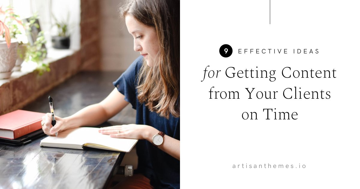 artisanthemeswp's tweet photo. Not getting website content from clients on time is one of the most frustrating situations for any web designer. Here are 9 doable ideas that will make the process a lot more effective and easier.
https://t.co/VzXlF4S0Qc https://t.co/zlKUKz053Q