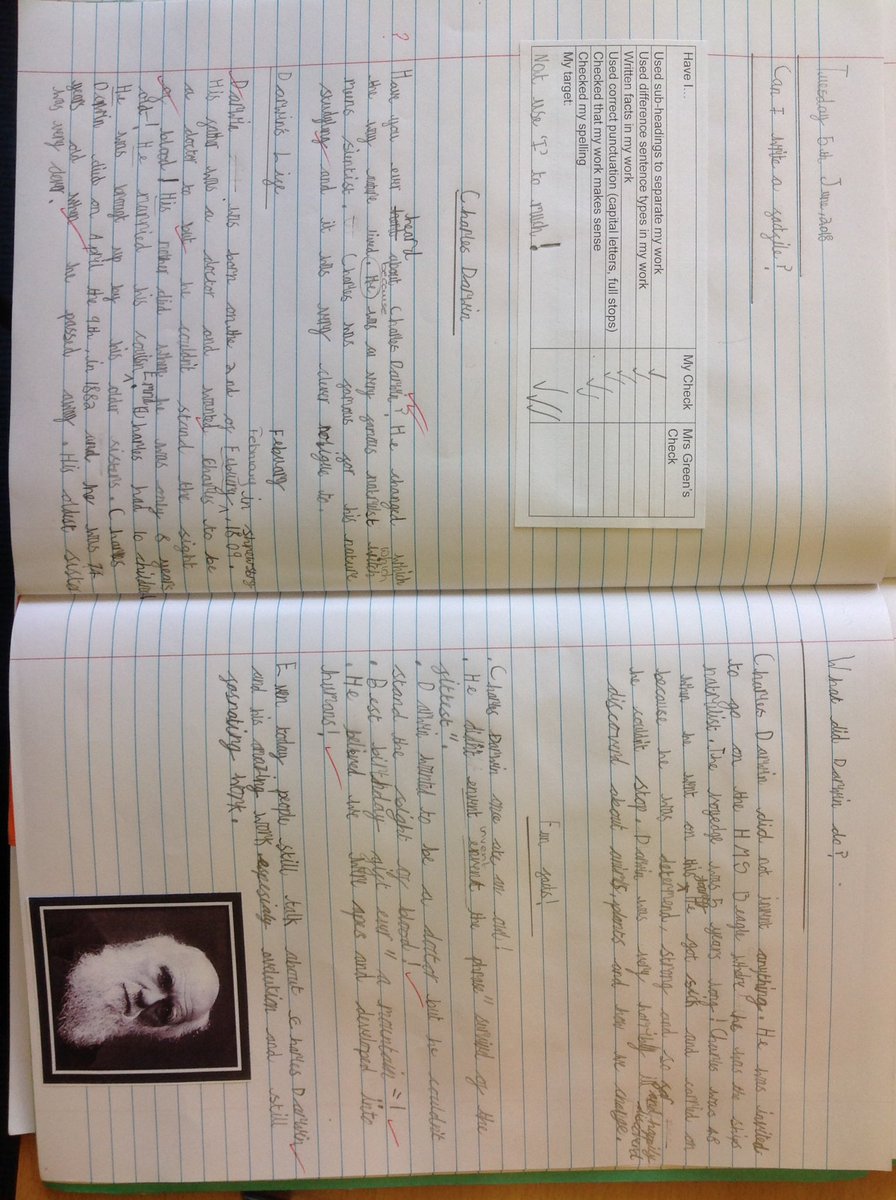As part of science week we found out about Charles Darwin.