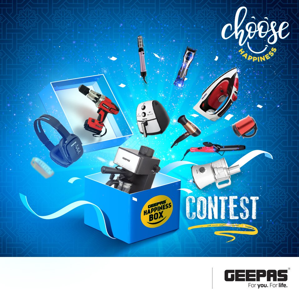 Geepas on Twitter: "#ChooseHappiness this Holy Month! Tag a friend you want  to share a box of happiness with and tell us why in the comments. You and  your friend can both #