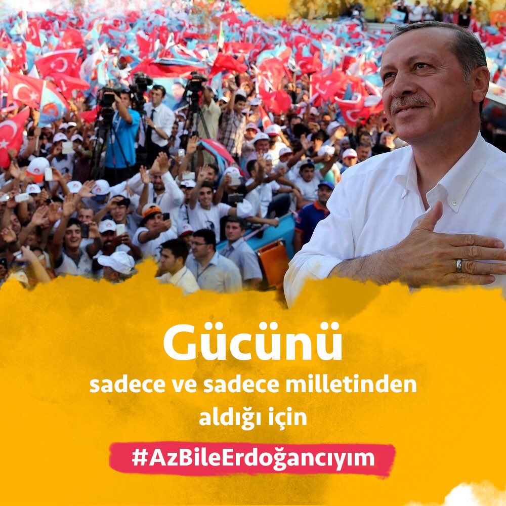 Karanlığı aydınlığa çevirdiği,
Dirilttiği Türkiye’yi Şahlandıracağı için,
#AzBileErdoğancıyım