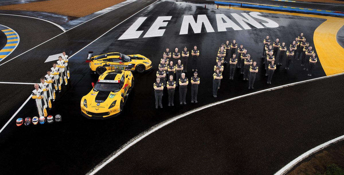 CorvetteRacing's tweet photo. We've had some pretty cool team photos over the years at #LeMans24. What do you think should be this year's theme? #Corvette #C7R #YourOpinion #Ideas https://t.co/B2Cdwu8EUr