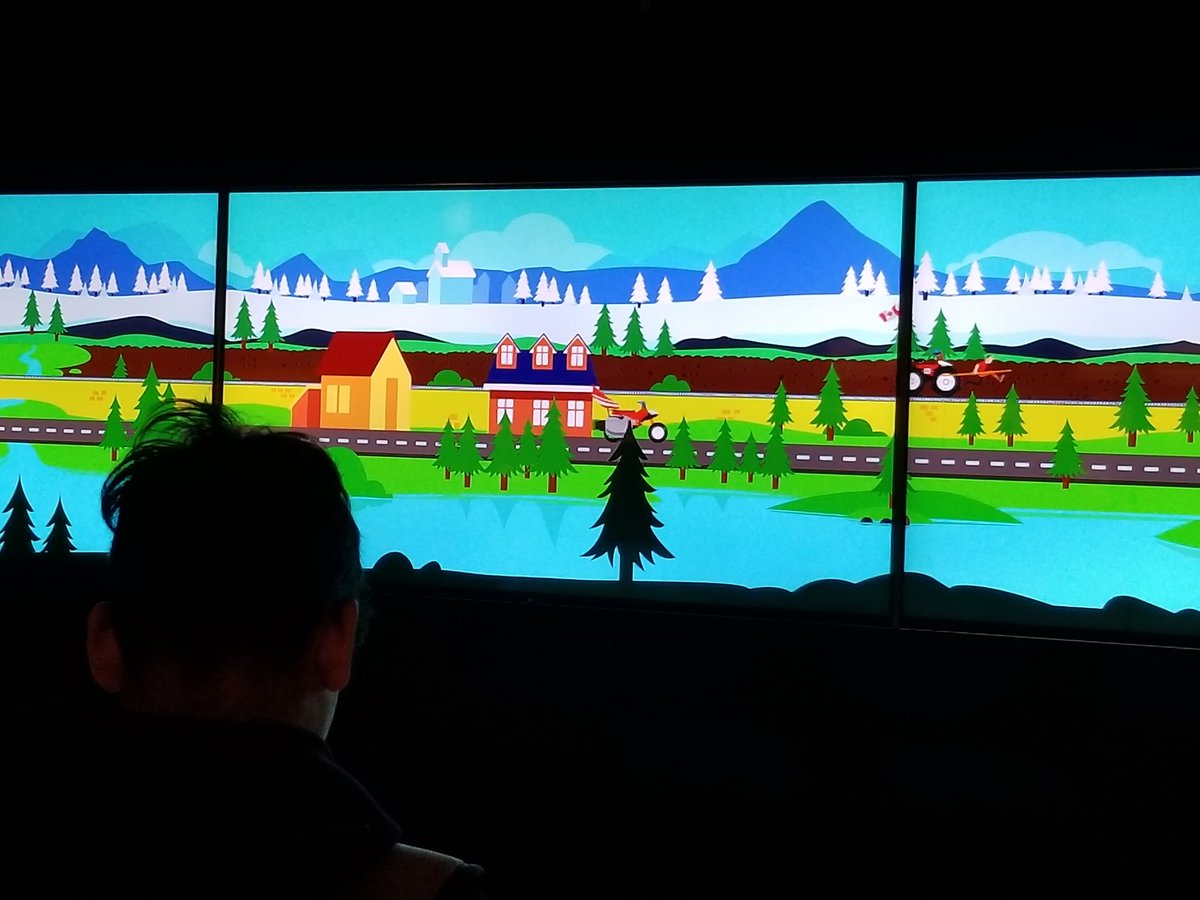 Racing our own creation at the Bombardier Museum!!