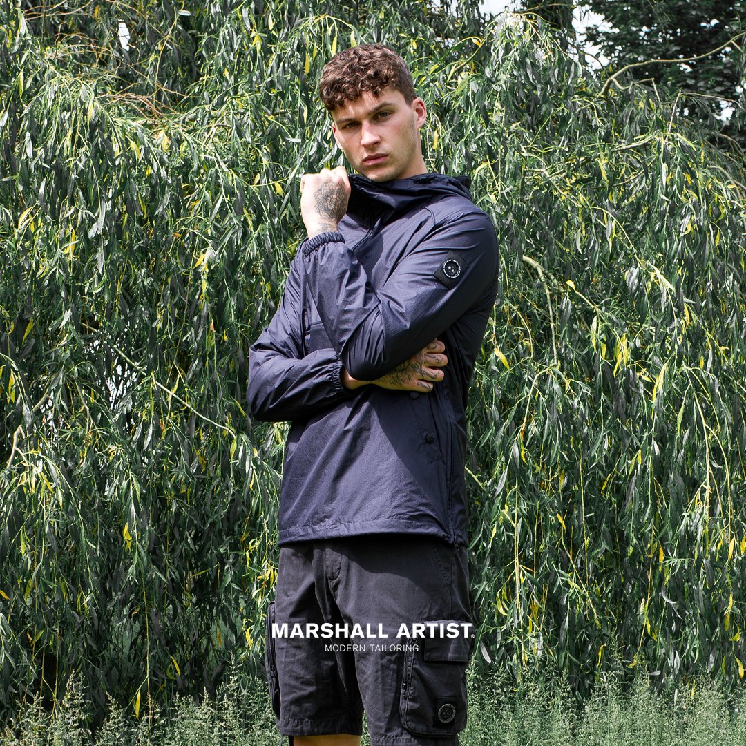 marshall artist micro ripstop half zip jacket