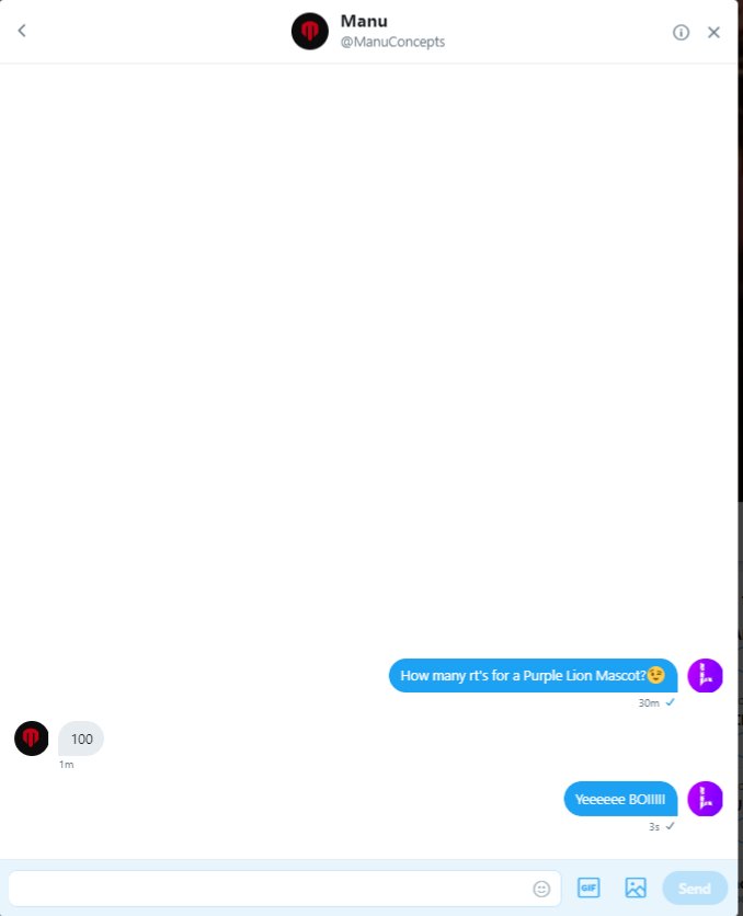 GUYS CAN WE GET 100 RETWEETS!??🦁 <a href="/ManuConcepts/">𝙈𝙖𝙣𝙪</a> 

#ThePurpleLions💜🦁

@RogueRTs @FlyRts <a href="/GFXCoach/">GFXCoach - RT [19.6k] - TAG FOR RTS</a> <a href="/GraphicsGuild/">Graphics Retweets</a> <a href="/Quickest_Rts/">Fastest Retweets</a> <a href="/Demented_RTs/">Kenya Online Sugarmummies</a> <a href="/ShoutGamers/">Shout Gamers</a> <a href="/FameRTR/">FameRTR</a>  <a href="/RETWEETDNR/">RetweetDNR</a> <a href="/SupStreamers/">Support Streamers</a> <a href="/PromoteGamers/">Promote Gamers</a>  <a href="/Demented_RTs/">Kenya Online Sugarmummies</a> @TwitchReTweet
