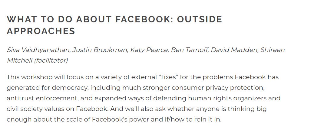 digitalsista's tweet image. Join us today at 2:30 as we discuss and work on "what to do about Facebook." #FixFacebook #PDF18 &amp;gt; @bentarnoff @sivavaid @katypearce @JustinBrookman @davidmadden