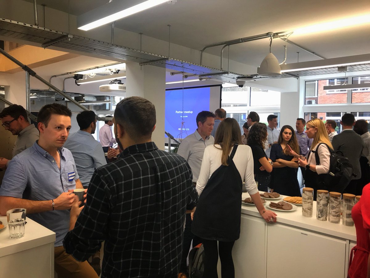 GoCardless's tweet photo. We are very excited to be hosting our first Partner Meetup - a chance to meet our partnerships team and to chat firsthand ⚡️ #justdebit https://t.co/UQw2E5BGBa
