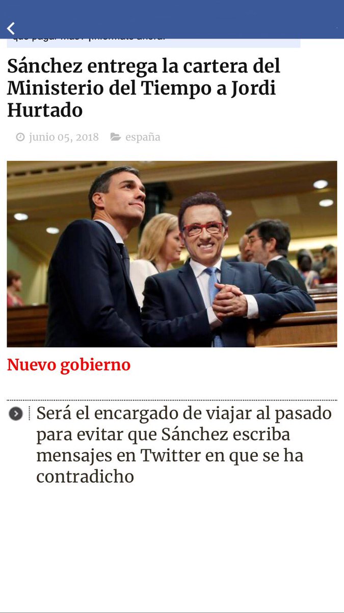 sensillocons's tweet photo. Sánchez entrega la cartera del Ministerio del Tiempo a Jordi Hurtado #MinistrosSanchezESP #MinisterizaAUnTuitero https://t.co/unVgoWUzr9