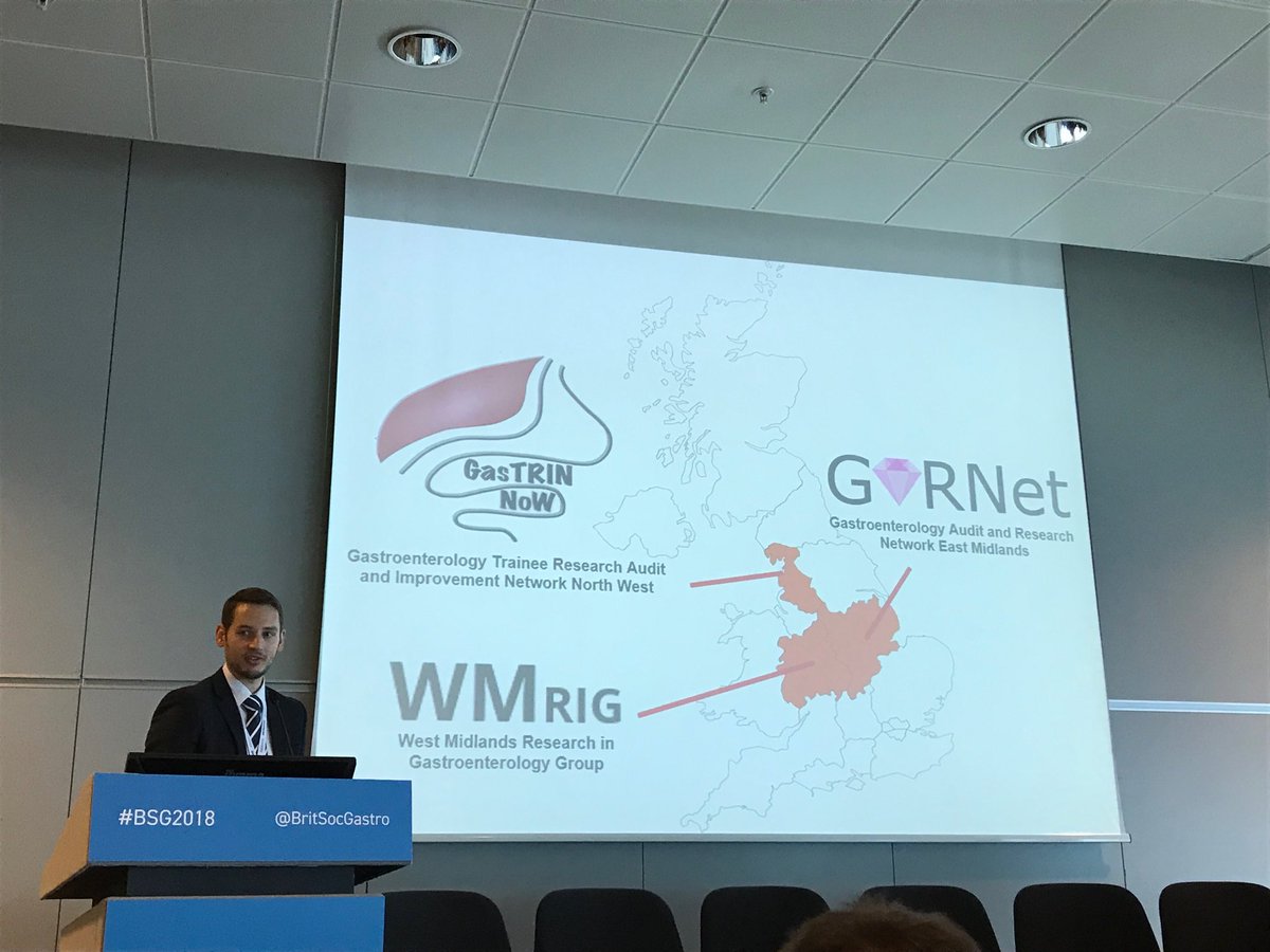 Really great to see @GasTRIN_NoW @wmrig and @GARNetMids being given the chance to showcase what we have achieved and our experiences so far. Great also to be inspired by @WMRC_UK! Thank you @BritSocGastro, @GastroMJB and @AntonEmmanuel2 for the opportunity and for your support.