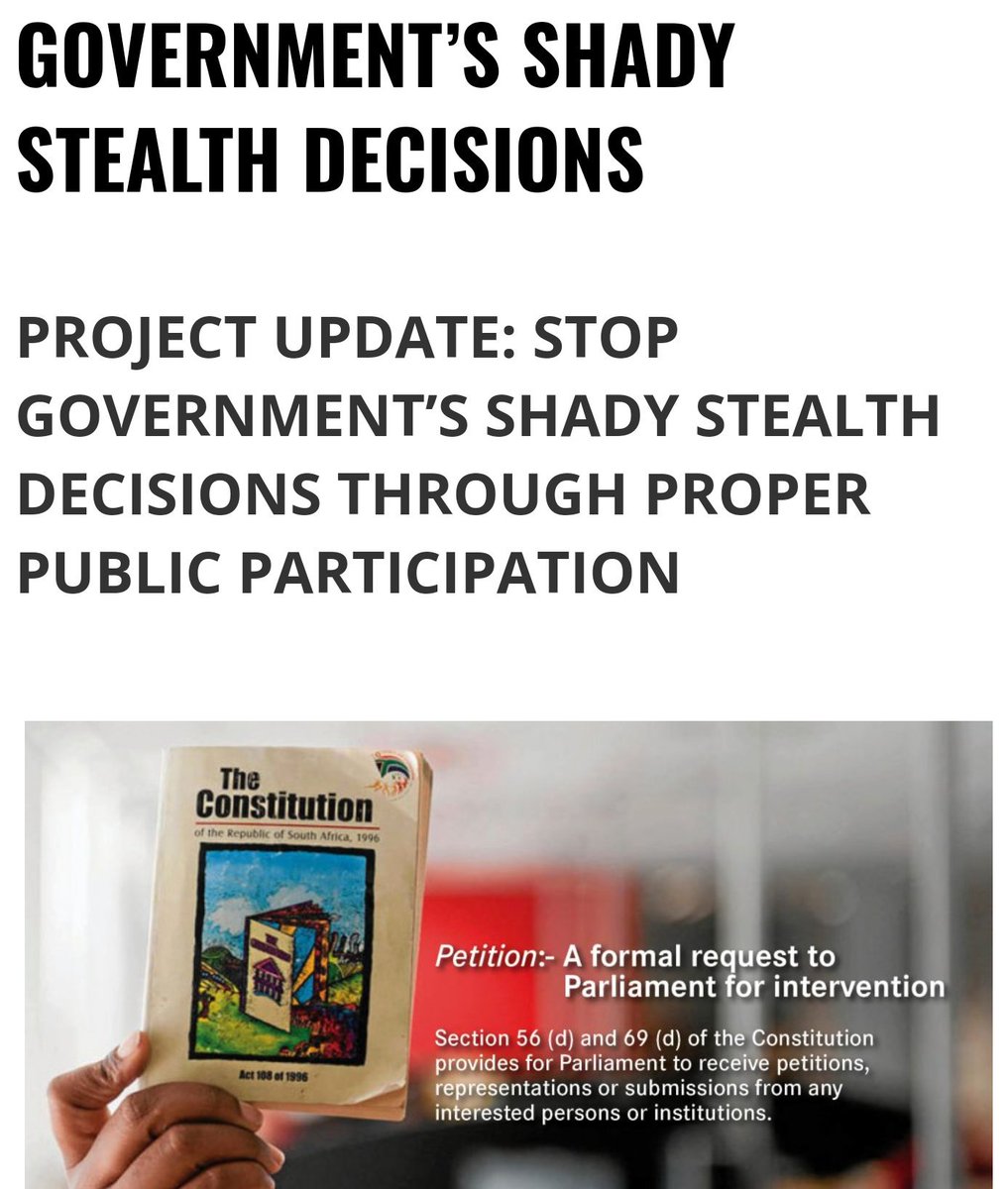 OUTASA's tweet photo. READ: Too many shady decisions are pushed past unsuspecting citizens over December holidays. E.g. Cape Town's #droughtlevy + the #nucleardeal could have been prevented if genuine public participation took place. #OUTA wants to STOP this. HERE'S HOW:
https://t.co/edSxvfdeXL https://t.co/XhiGHnu6pp