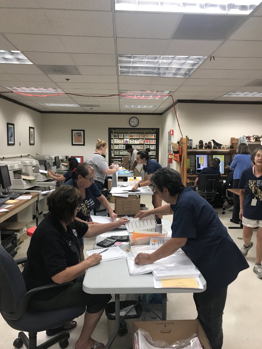 YoloCoACE's tweet photo. Behind the scenes on Election Night! So many hard working Yolo County employees worked tirelessly to process ballots and get results out! #yolo #yolocounty #yoloace #elections #2018primary #yolovotes https://t.co/1GfzS5SSaN