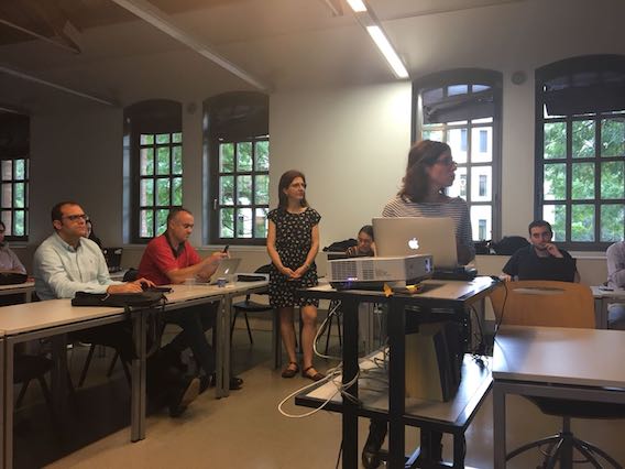 gsicemic's tweet photo. @Svilsob and @A_MartinezMones presenting the work by @gsicemic memers Alejandro Ortega, @LuisaSanzMtnez &amp; Paraskevi Topali’s work on supporting active learning in #MOOC at #ResetMOOC #SmartLet project meetings with @gsicemic @TIDE_UPF @cdkloos https://t.co/PJUrfwIlNw
