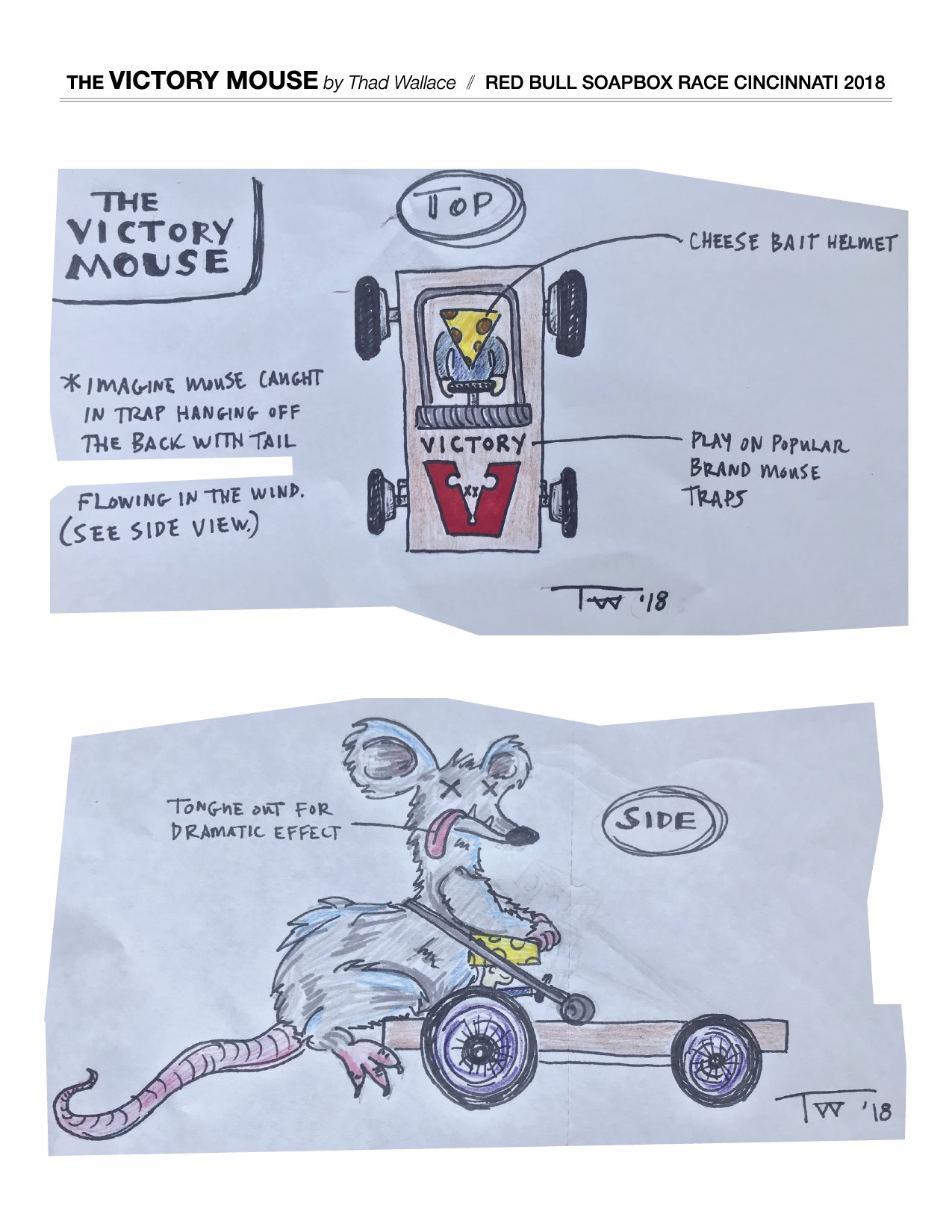 T. al Twitter: "Red Bull "The Victory Mouse" was a worthy for the #redbullsoapboxrace 2018 in Cincy. It's on a classic Industrial Tech and Design/Build mousetrap car. Now