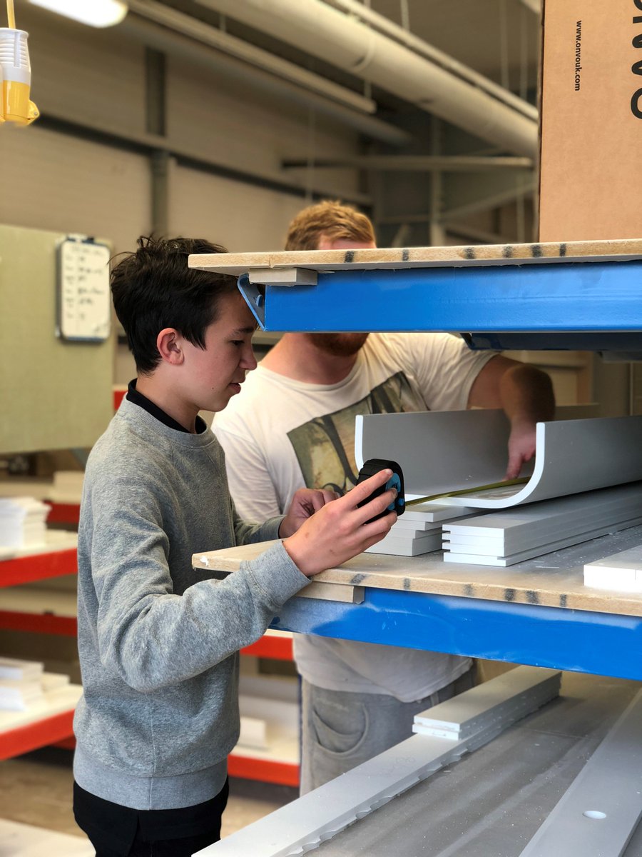 CuttingEdgeLLP's tweet photo. Our new recruit, Remy, hard at work on his work experience week. Remy's been learning the fabrication techniques of @coriandesign and 3D CAD design from our team members. #corian #workexperience #futurelearning https://t.co/9uYmITKMb2