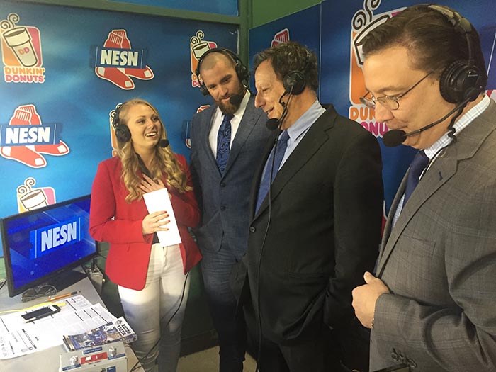 LasellUniv's tweet image. From the Lasell campus to the @NESN studios, read Allie Clancy &apos;20&apos;s journey to becoming NESN&apos;s Next Producer: ow.ly/CbTm30ko1Yk 
 @NESNnext #NESNNext (📷: courtesy of NESN)