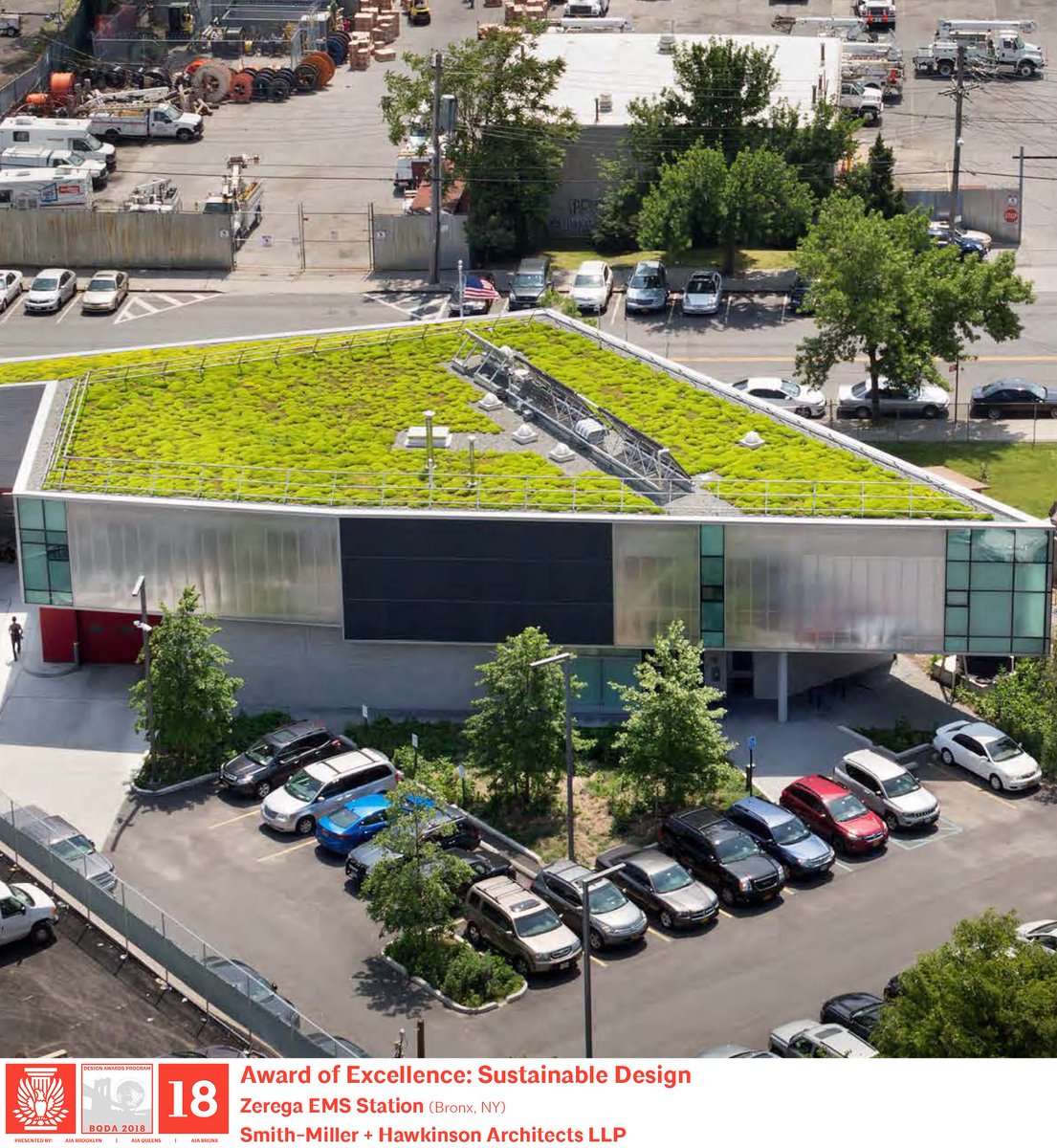 The #ExcellenceAward in the Sustainability Category is awarded to Smith-Miller Hawkinson Architects for Zerega EMS Station

Congratulations! 📷 #SMHArchitects #ZeregaEMSStation #BQDA18 #AIABrooklyn #AIAQueens #AIABronx