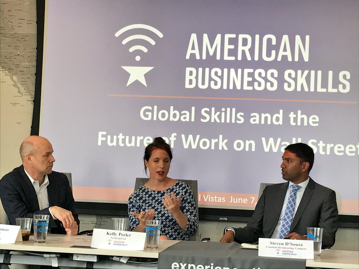 BrettBruen's tweet photo. Limitations of Virtual: “#GenZ demands an incredibly human experience. But, they are ok with #tech making that experience easier.” @KellyPeeler at @CulturalVistas roundtable on the future of work on Wall Street. #fintech #HRTech https://t.co/64nZli7NFQ
