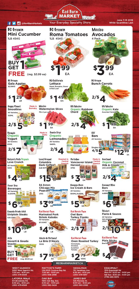 Red Barn Market On Twitter Good Morning Our New Flyer Starts