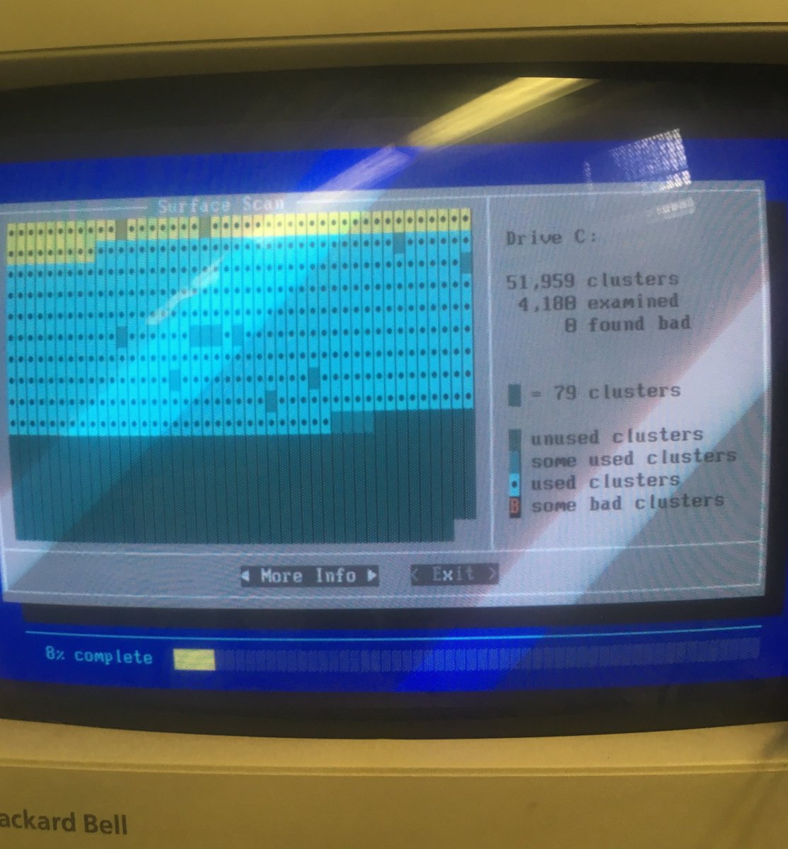 Hive76's tweet photo. "0 found bad" #msdos #tbt #retrogamenight #hive76 https://t.co/6RetwnV35V