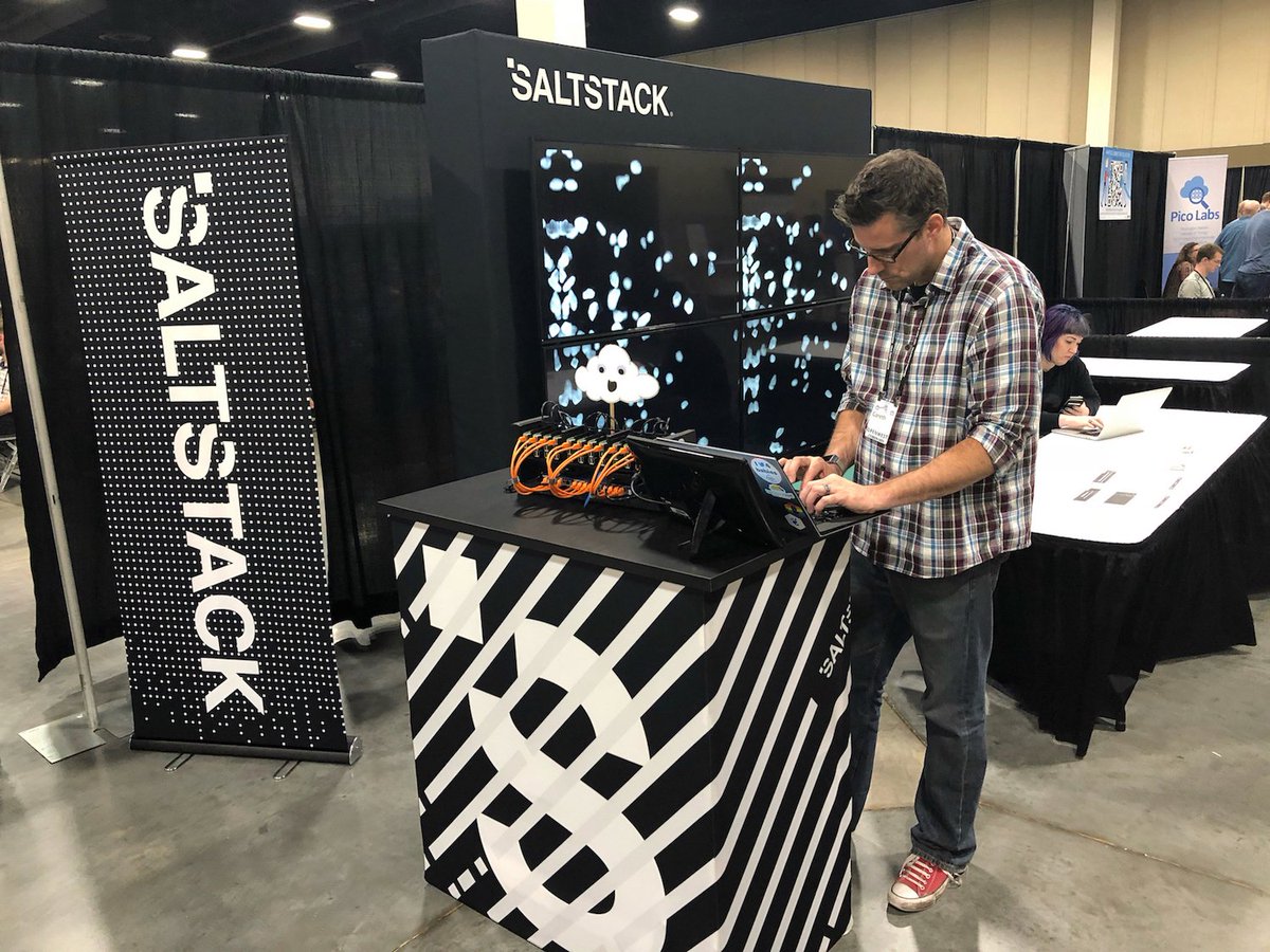 Salt_Project_OS's tweet photo. We're at @openwestconf today with our @Raspberry_Pi cluster running #Kubernetes. Come see it in person and grab some swag! https://t.co/UYnbiG9ujT