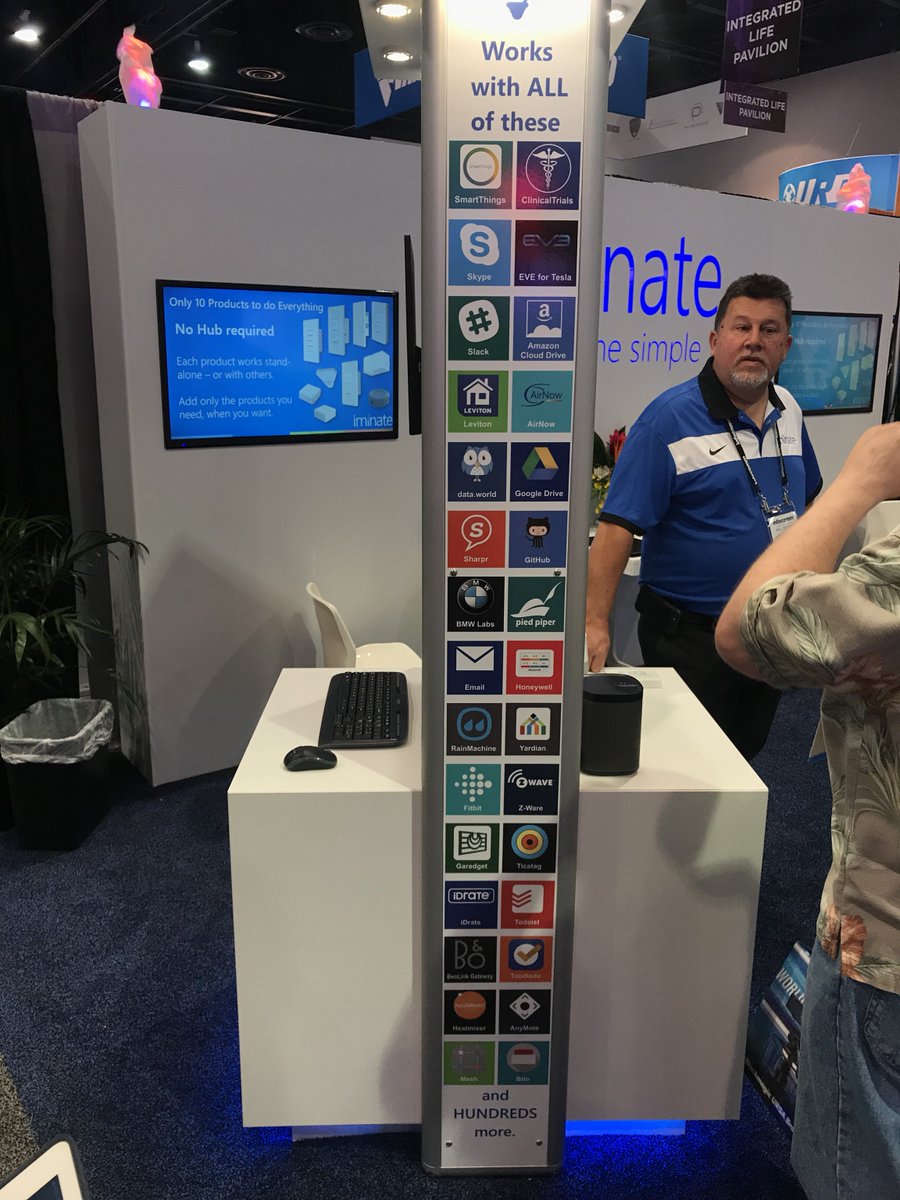 iminate_tech's tweet photo. iminate works with Skype, FitBit, BMW Labs and hundreds of others. Visit us in N3227 at #InfoComm18 to learn more. https://t.co/E1s6k3OJcU